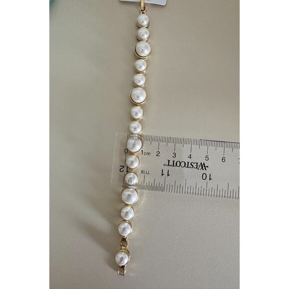 Women Bracelet Pearls 18k Gold Plated Waterproof Oro Laminado - Picture 6 of 7